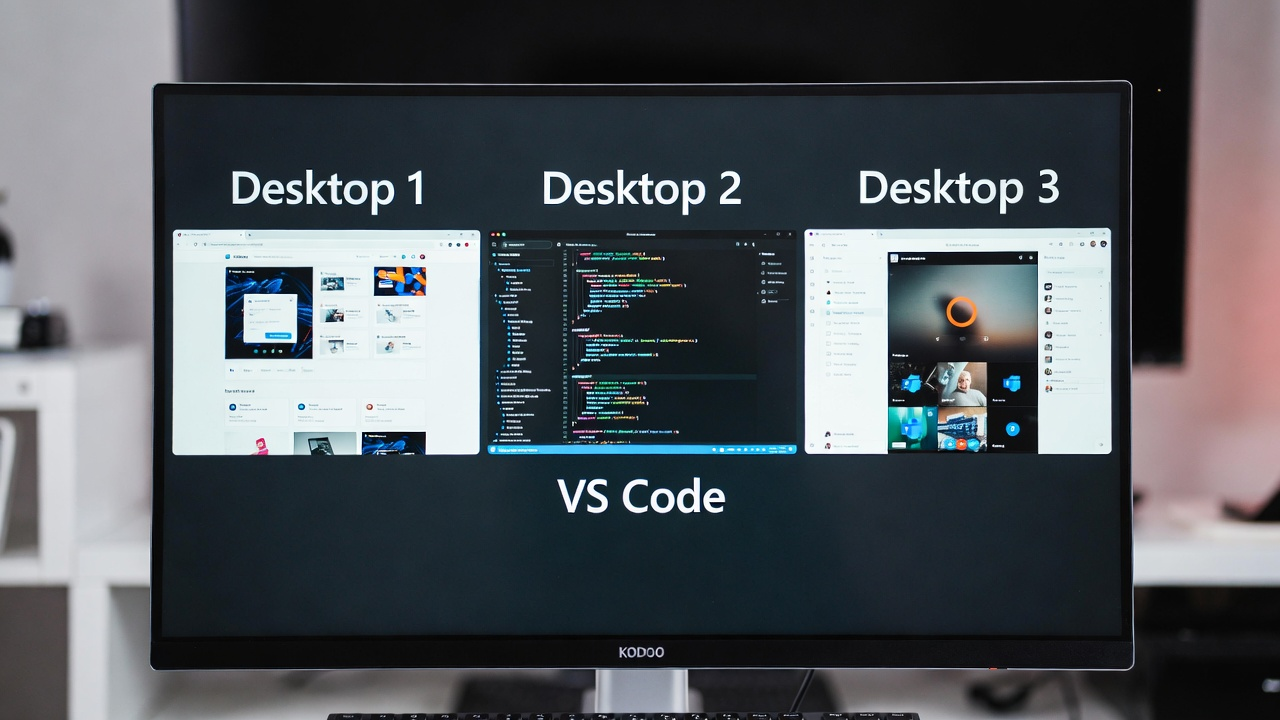 Exmplo de áreas de trabalho virtuais